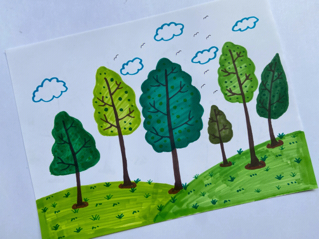 植树节创意画简单图片