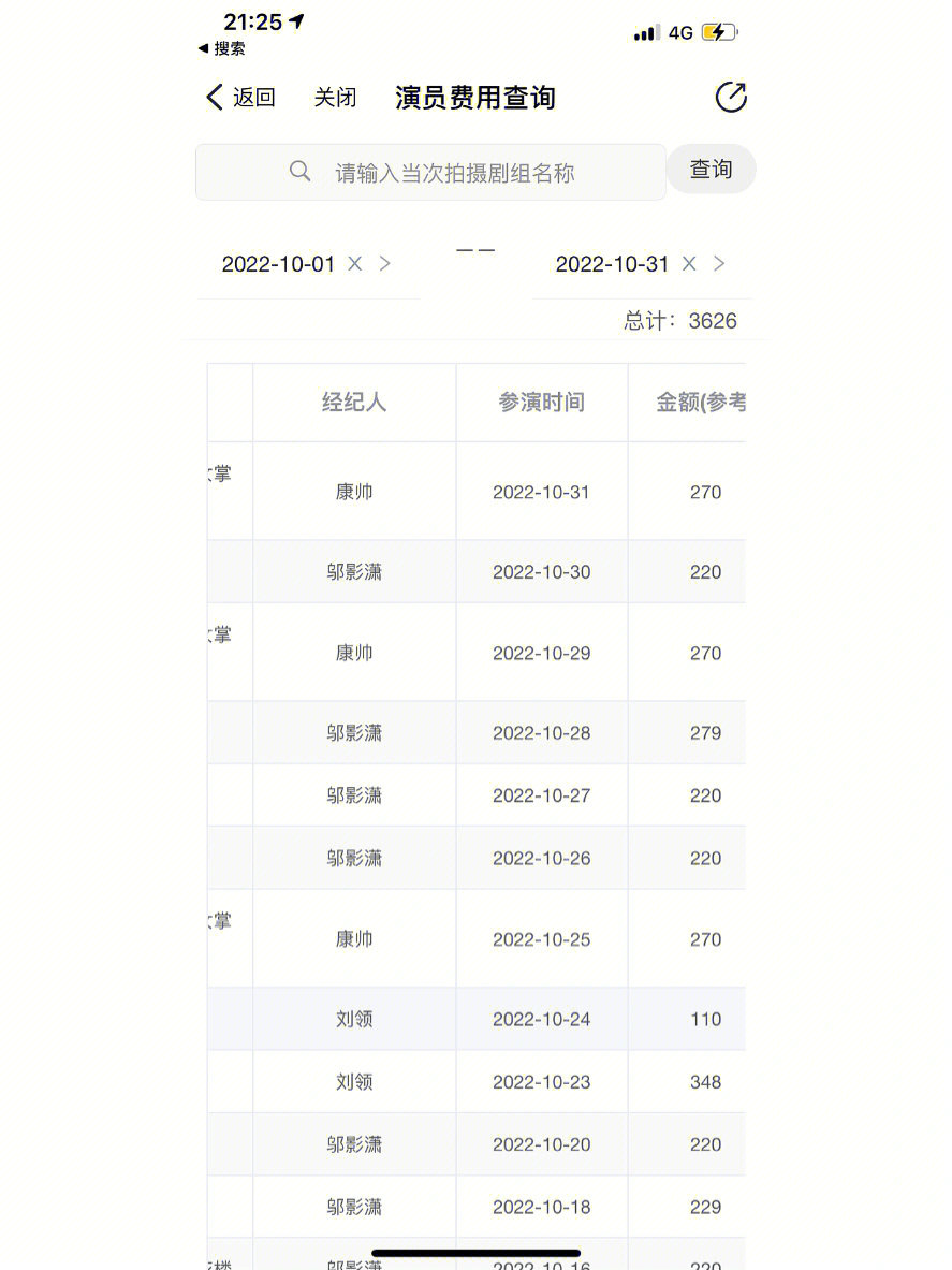 横店群演工资价目表图片