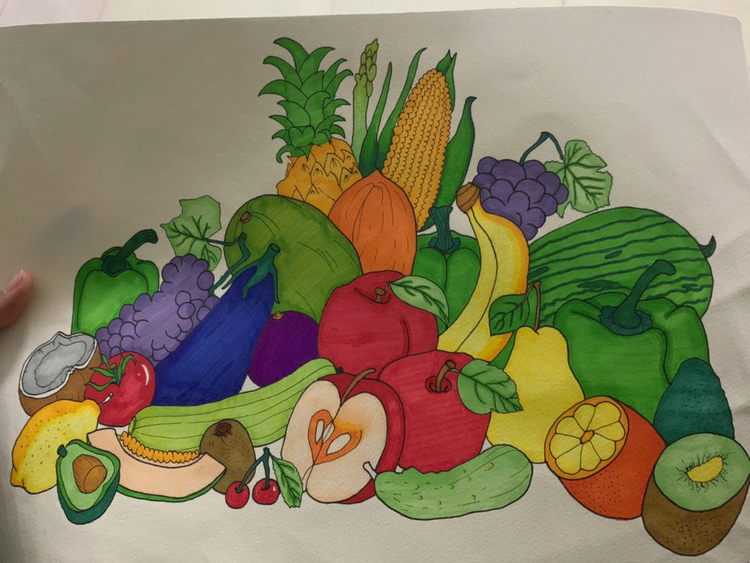 蔬果的联想儿童画范画图片