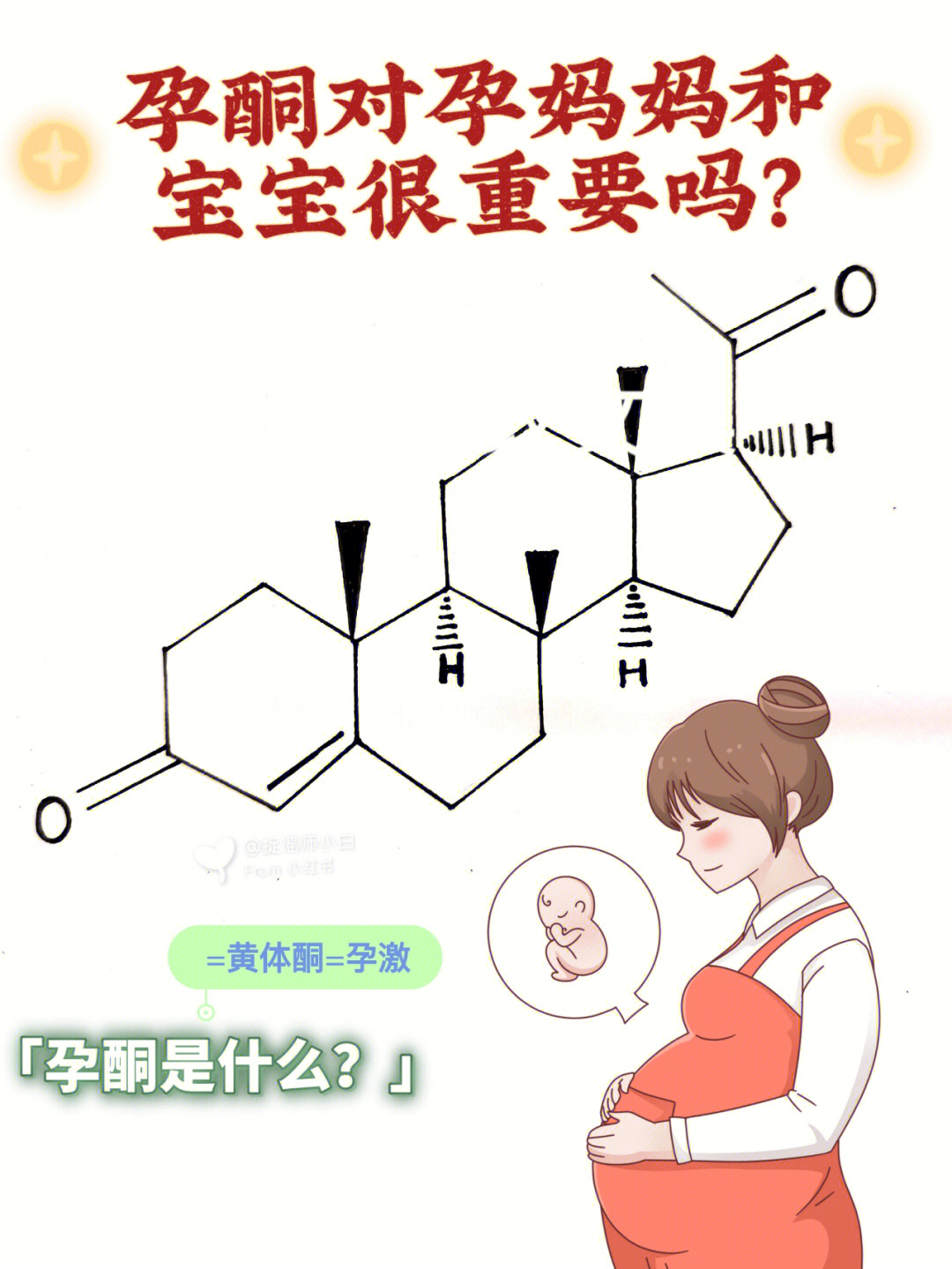 孕酮卡通图片