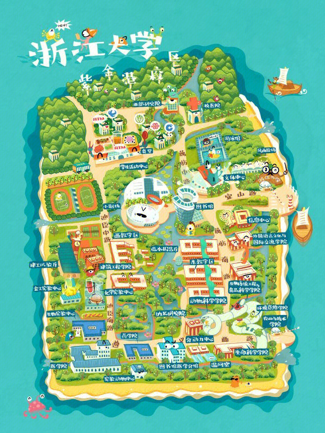 北理珠校园地图高清版图片