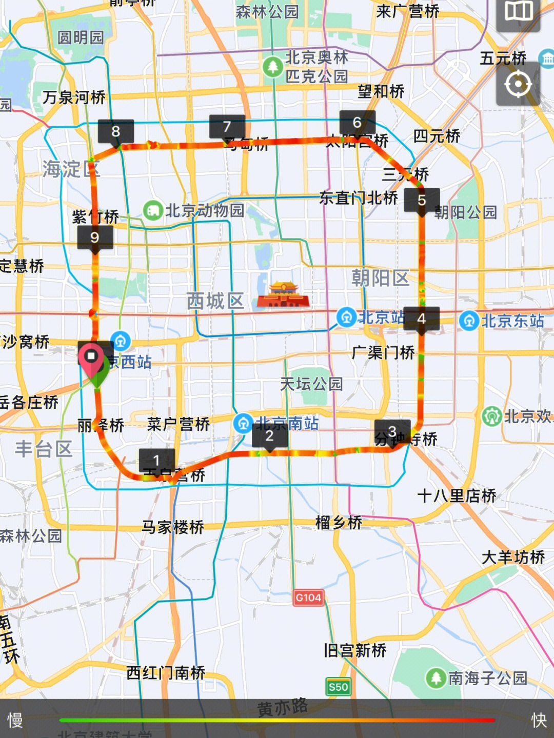 北京300路内环路线图图片