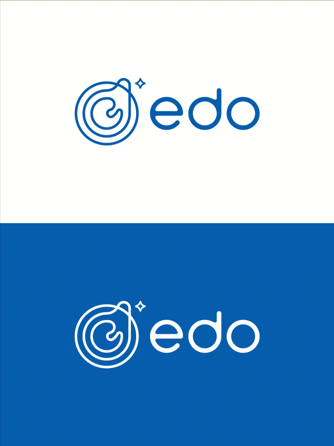 原创生物科技企业品牌logo设计简约蓝色系
