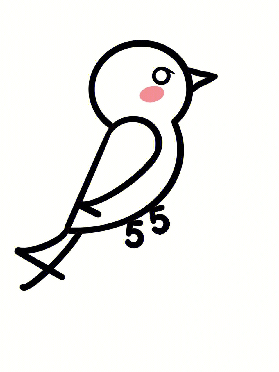 小鸟简笔画可爱简单图片