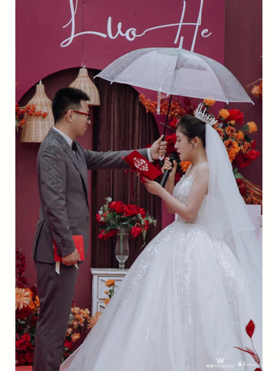 雨中的婚礼更浪漫,是天意,因为娶你这件事风雨无阻