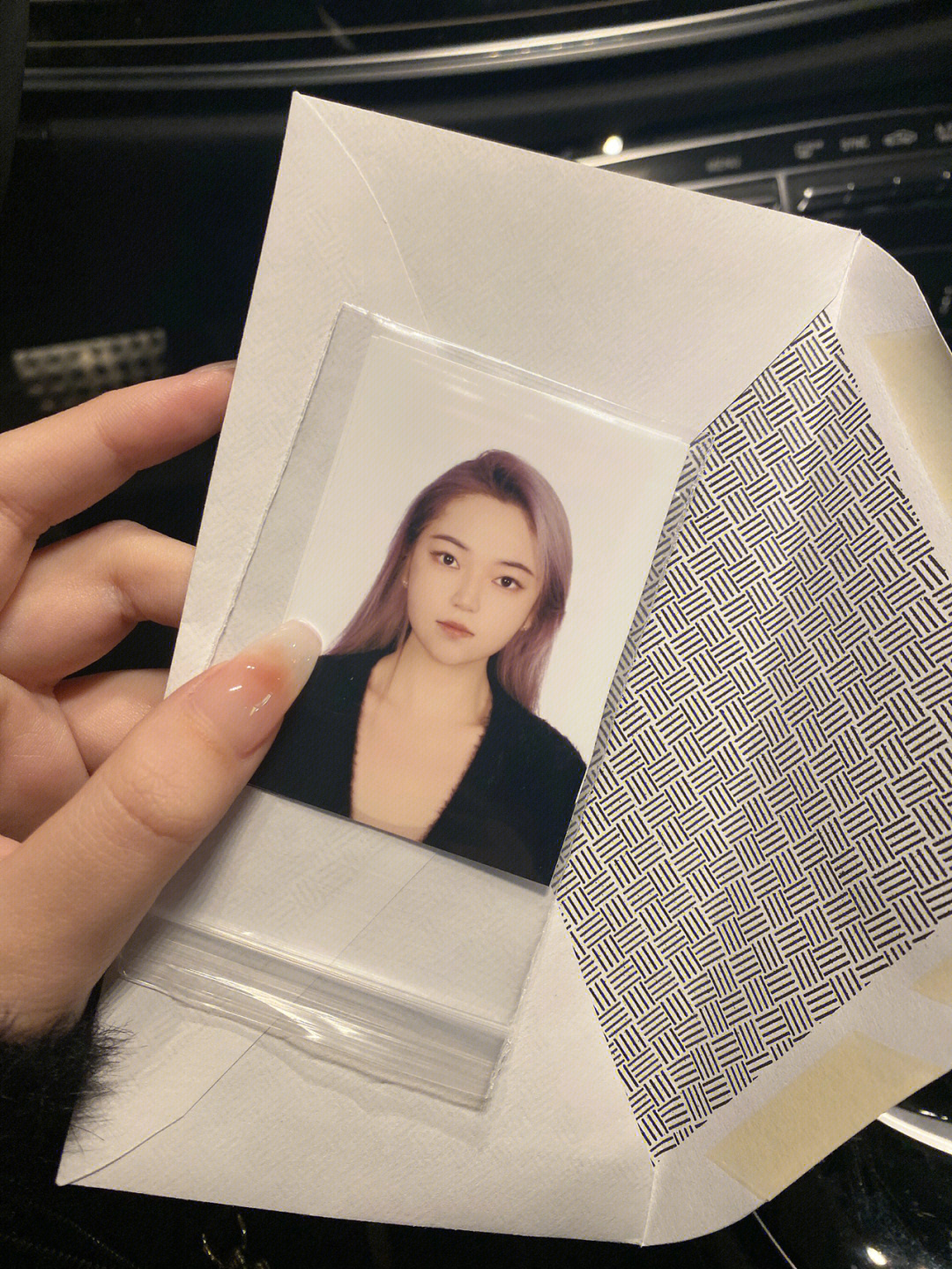 紫色头发拍护照照片这张照片要陪我十年