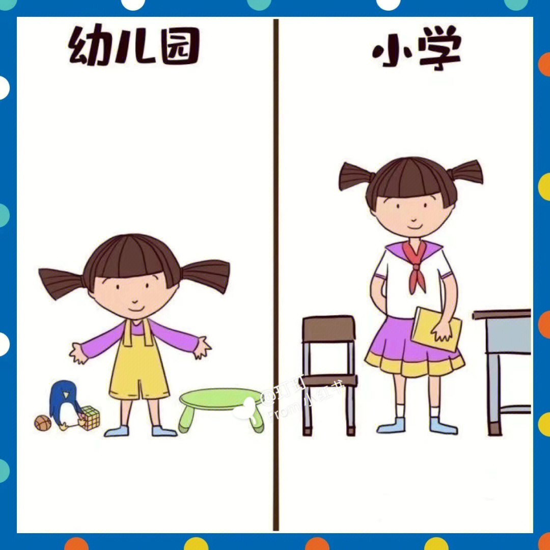 幼儿园和小学的相同点图片