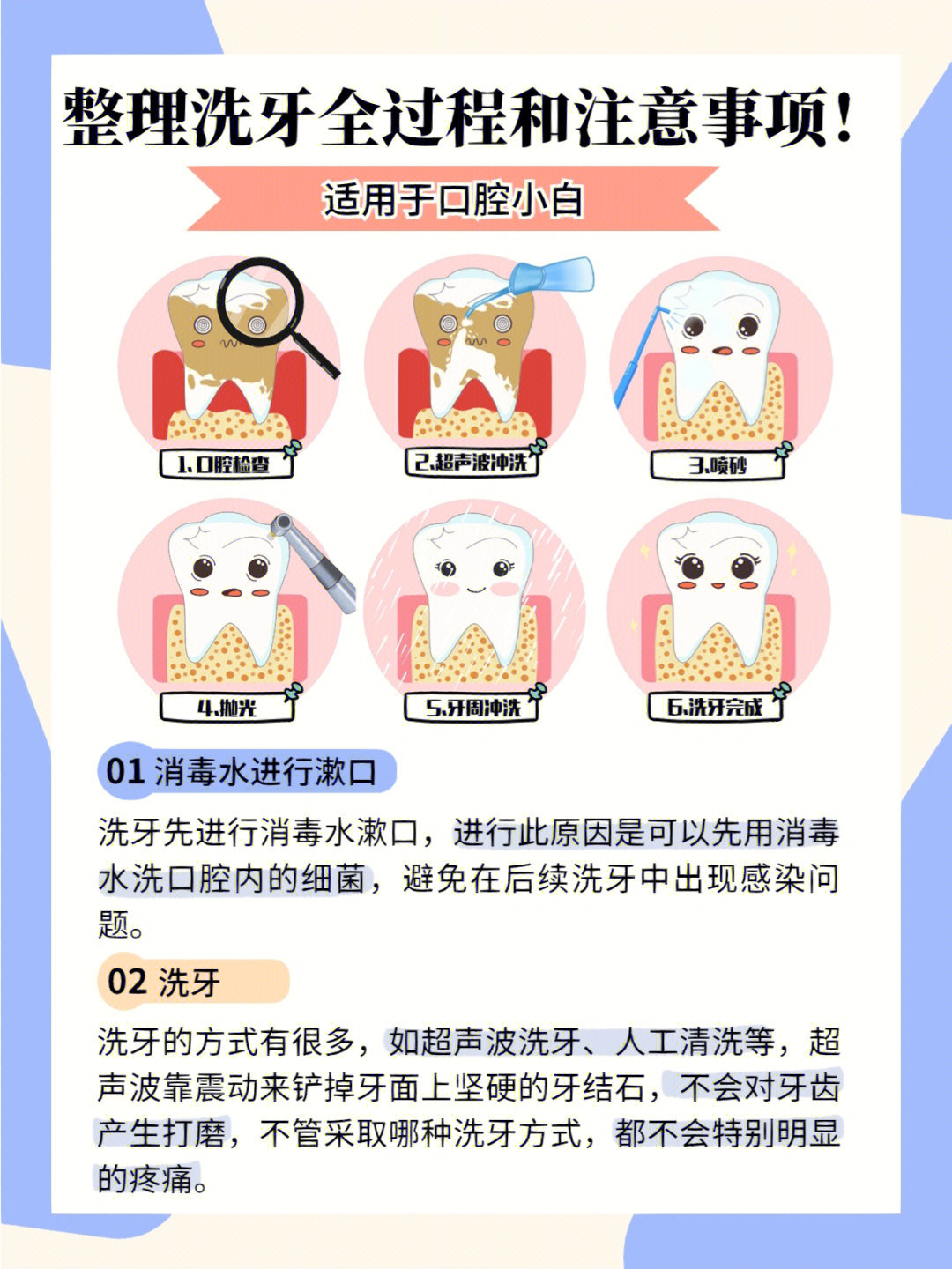 适用于口腔小白60整理洗牙全过程和注意事项