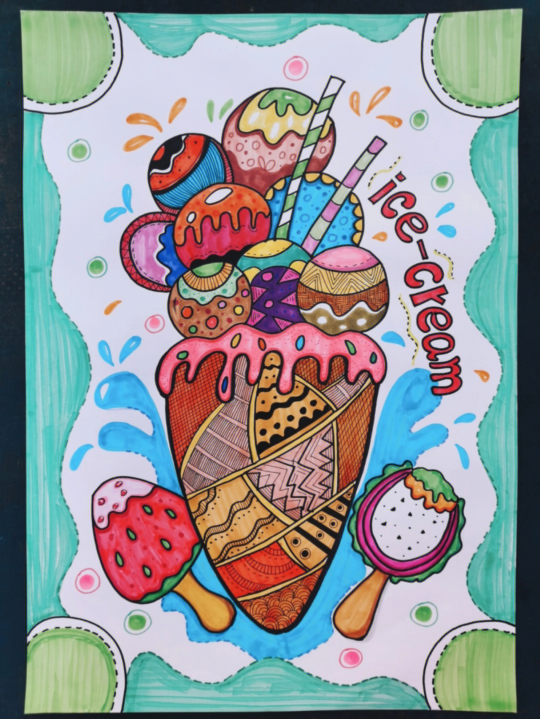 冰淇淋儿童画教案图片