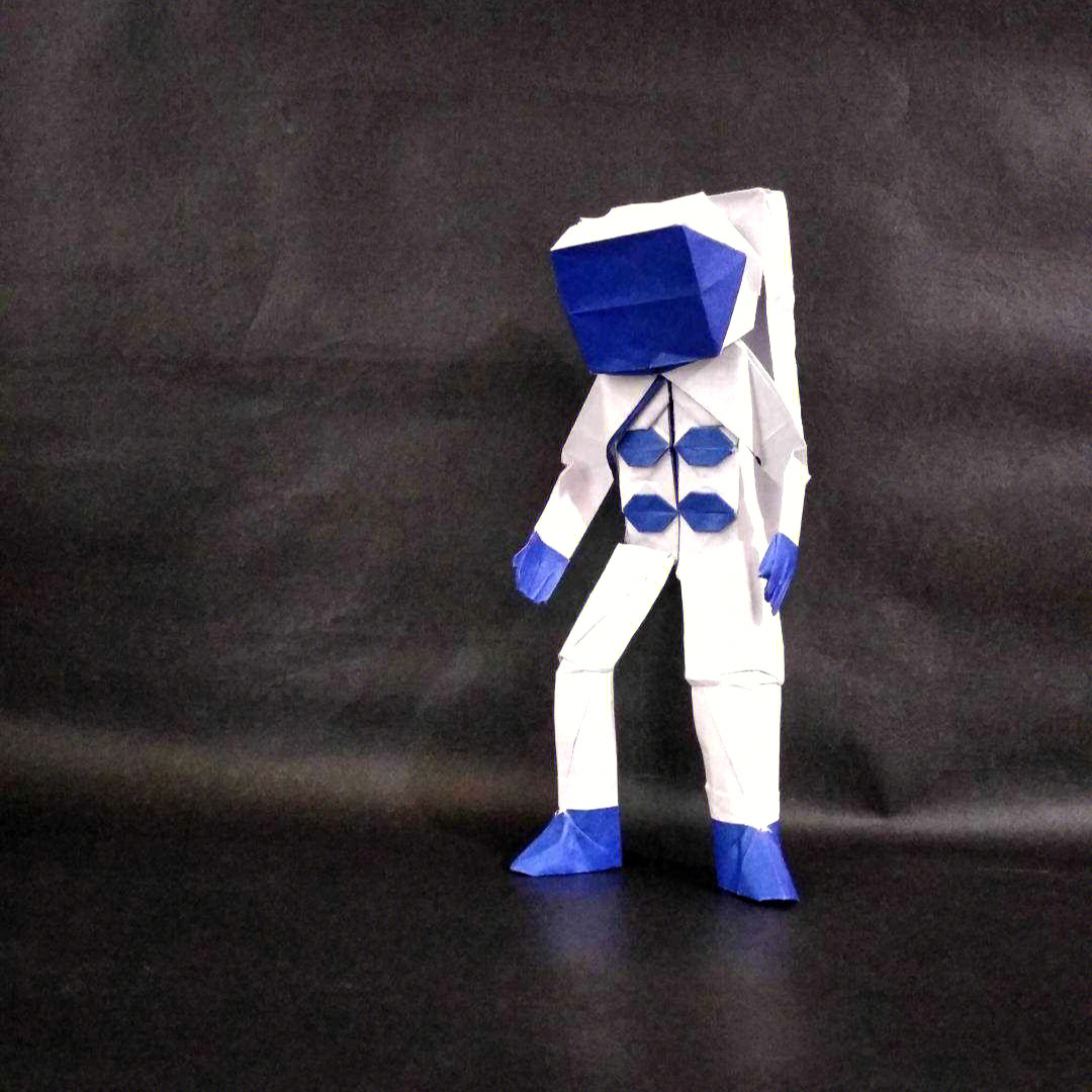 折纸立体能动的太空人图片