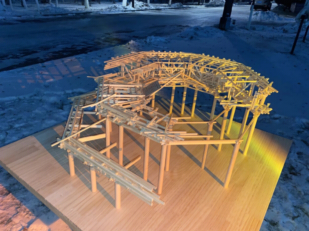 三重木塔结构模型图片