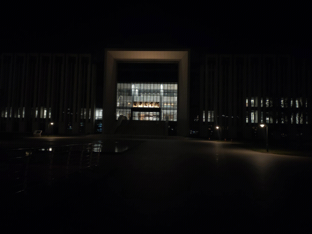 石家庄学院夜景图片