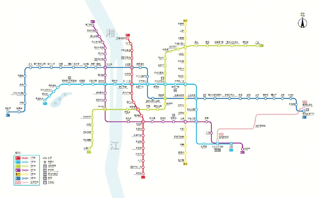 长沙城铁站线路图图片