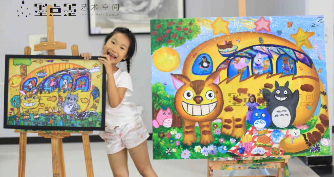 美术儿童画龙猫教案图片