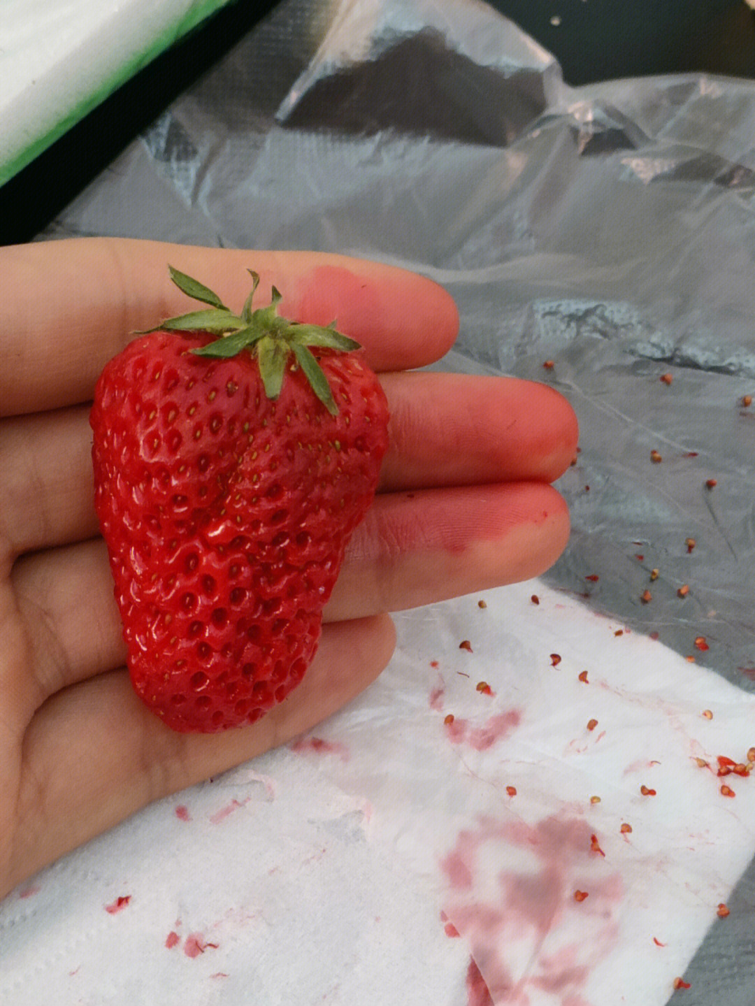 无草莓籽的草莓照片图片