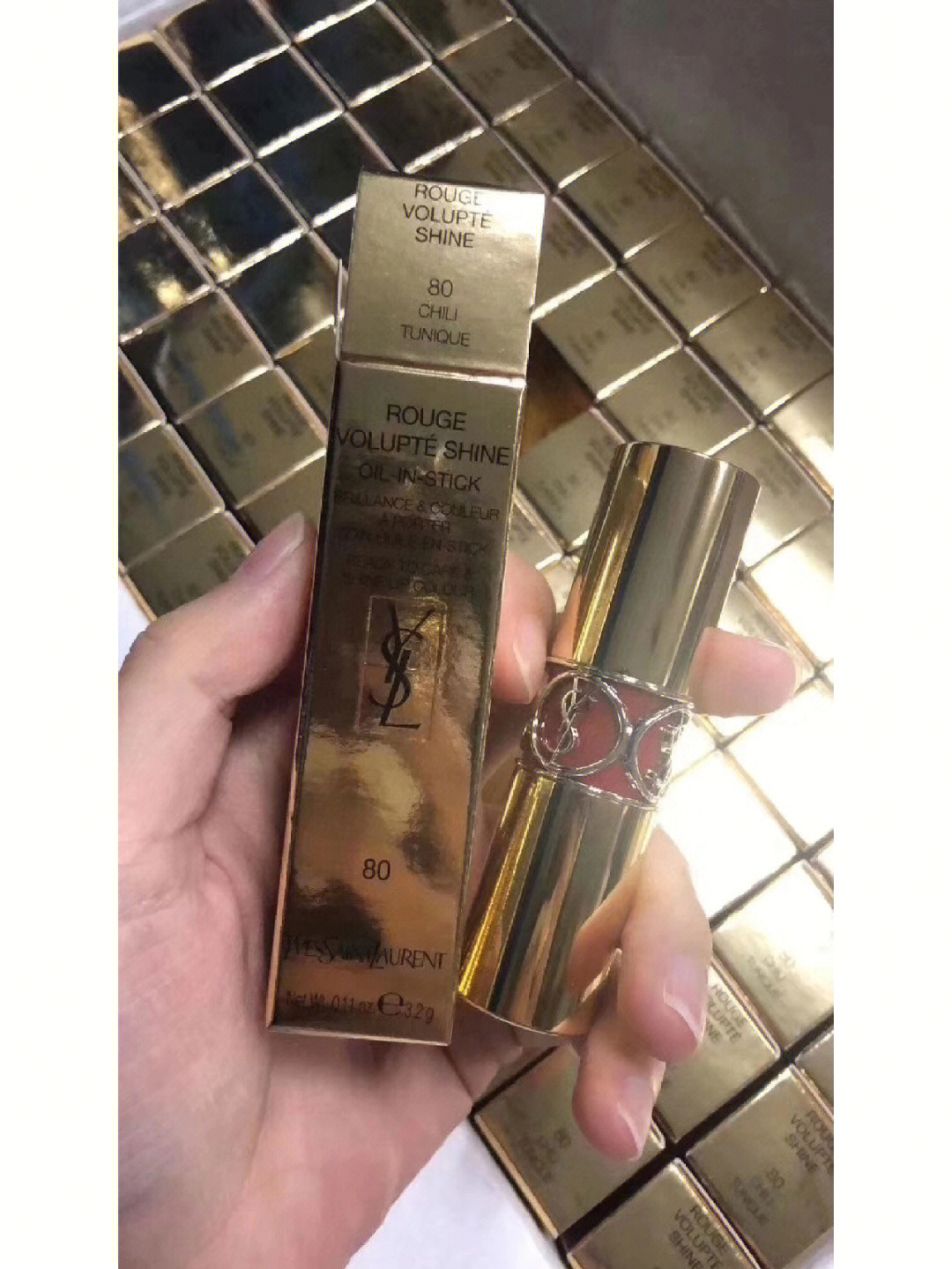 ysl80号色口红图片