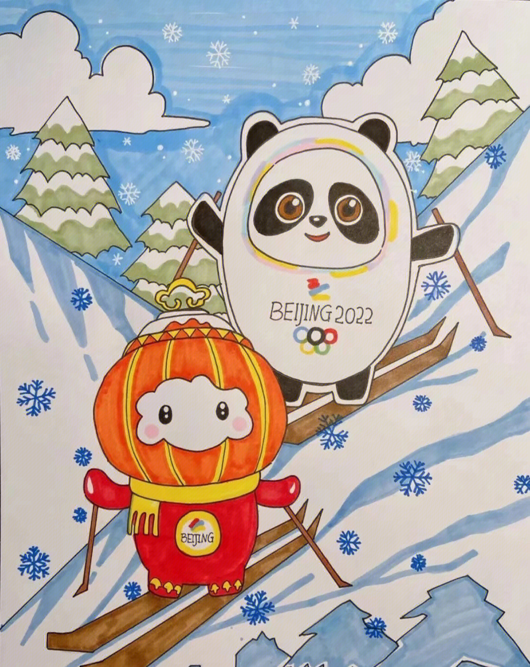 北京冬奥画画图片图片