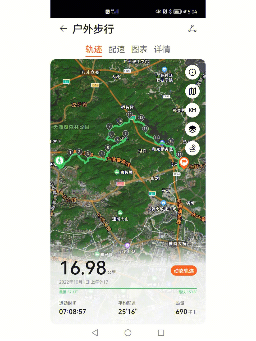 广州火龙线徒步路线图图片
