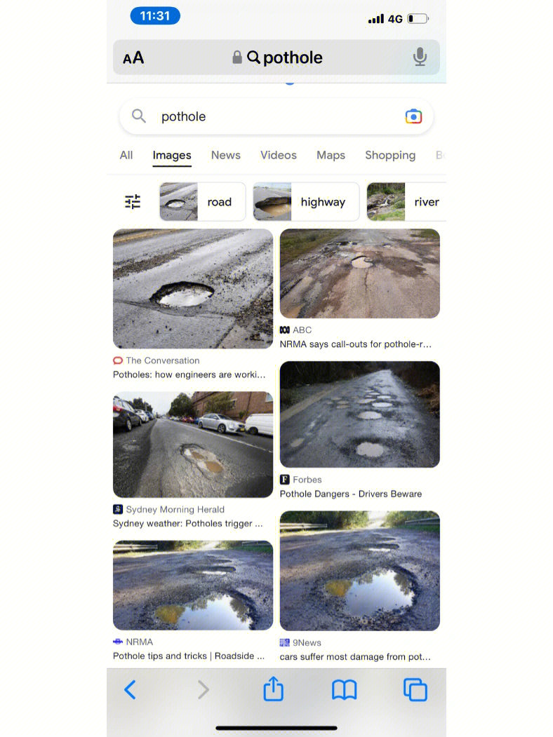 pothole图片