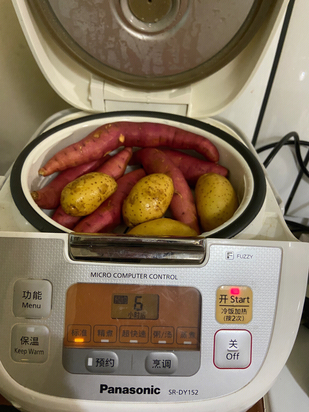 预约早餐蒸土豆08红薯松下电饭煲