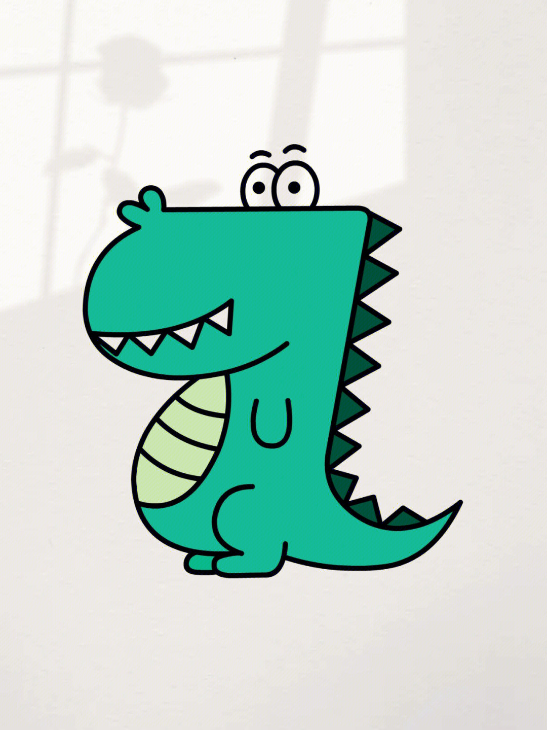 数字画小鳄鱼简单又可爱别再说是小恐龙