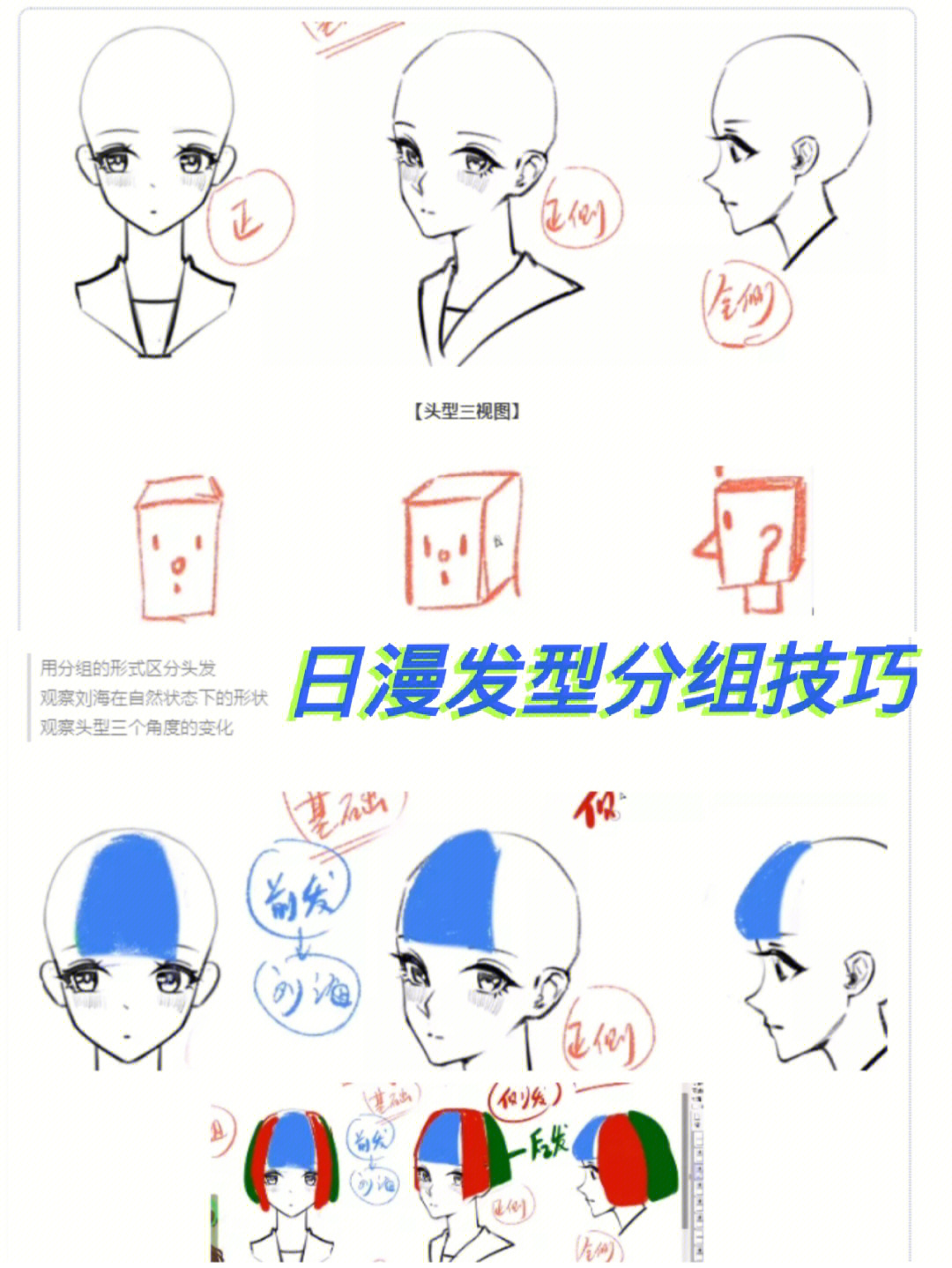 头发分组动漫图片