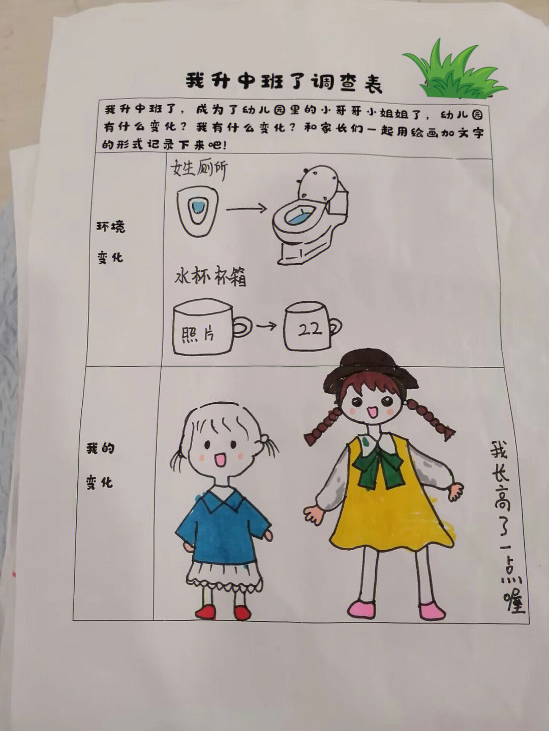 幼儿园老师#我升中班了调查表#幼儿园调查表 宝宝们 想要的调查