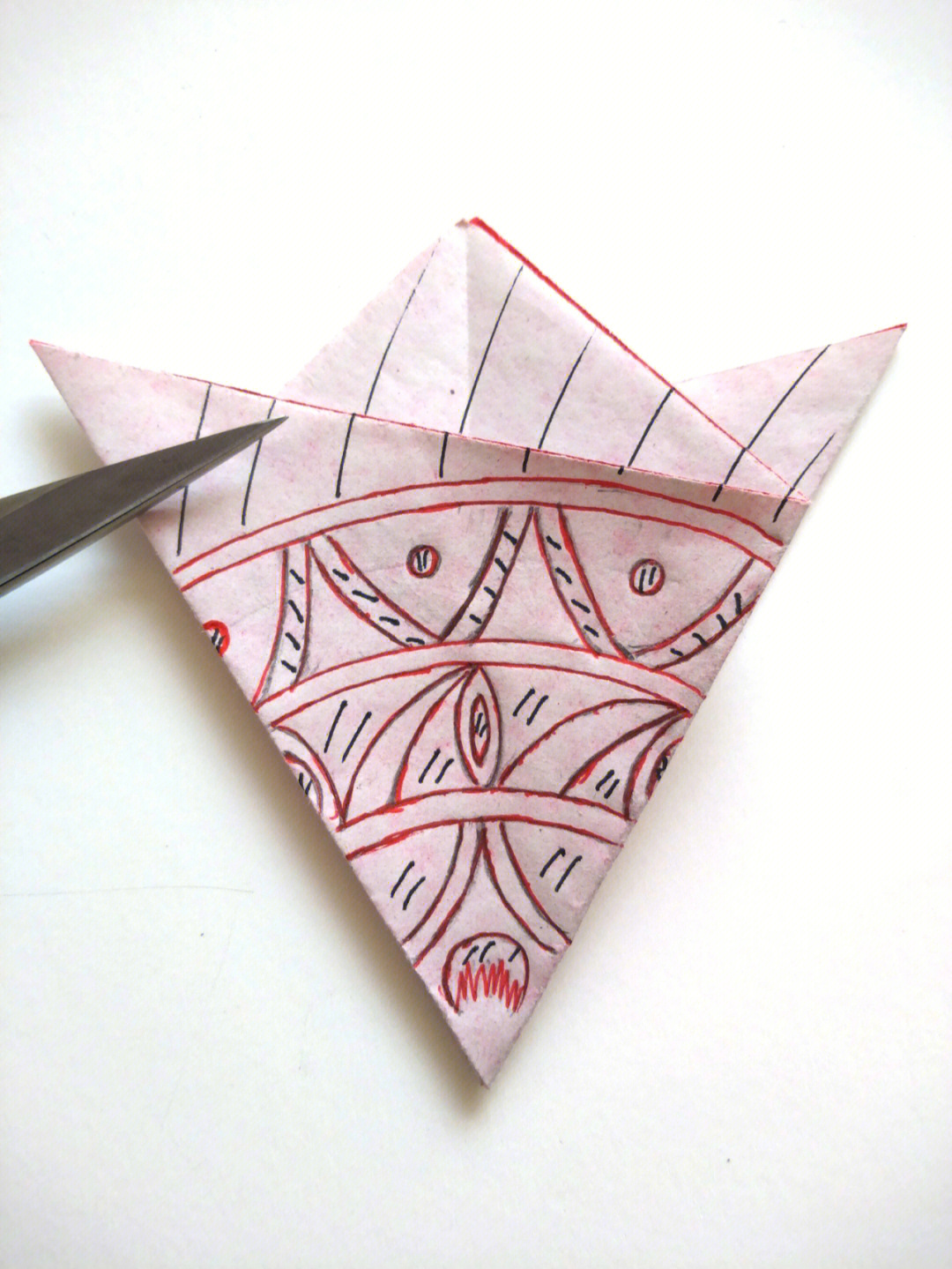 剪纸三角形简单图片