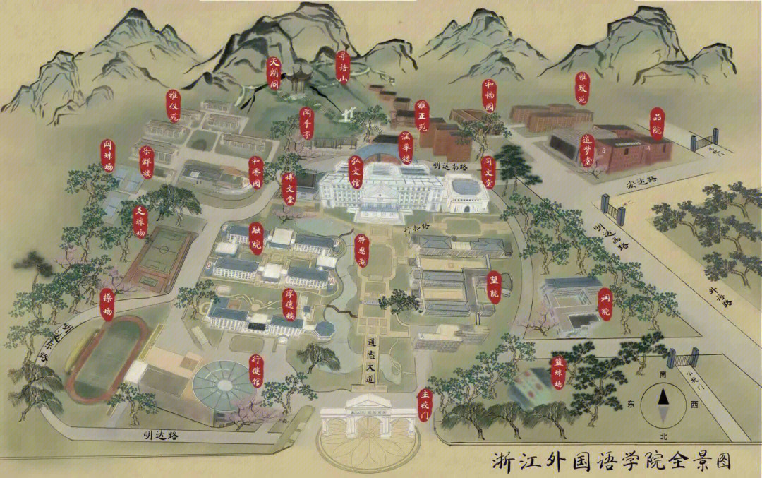 杭州外国语学校地图图片
