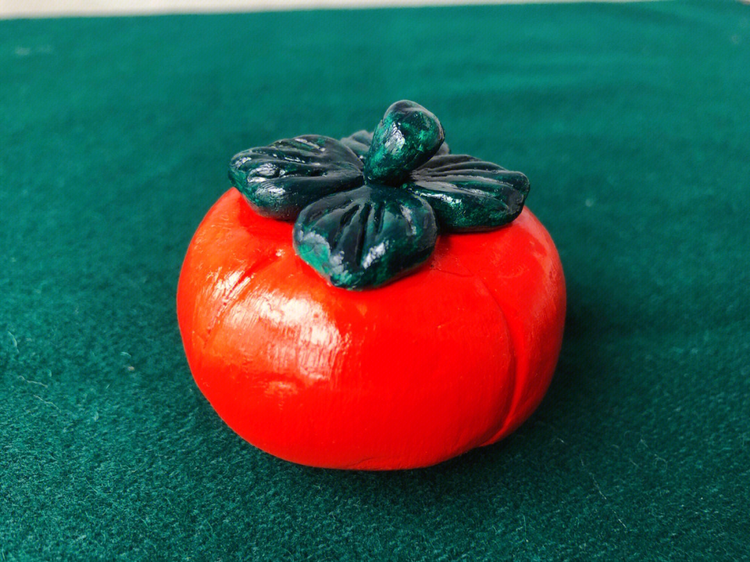 石塑粘土摆件柿柿如意镇尺镇纸