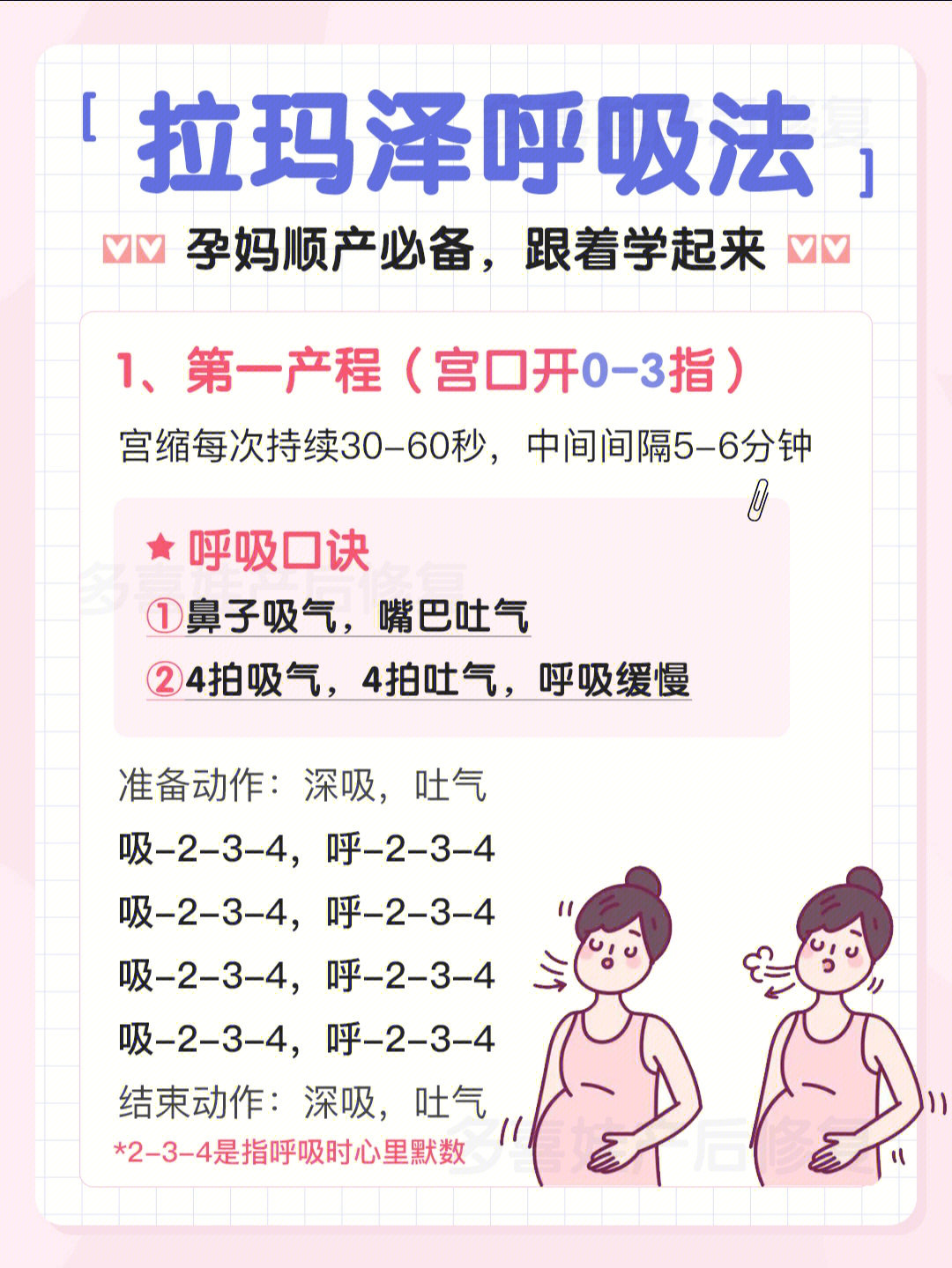 73拉玛泽呼吸法作为准妈妈们的必学技能,能让孕妈在分娩时有效减少