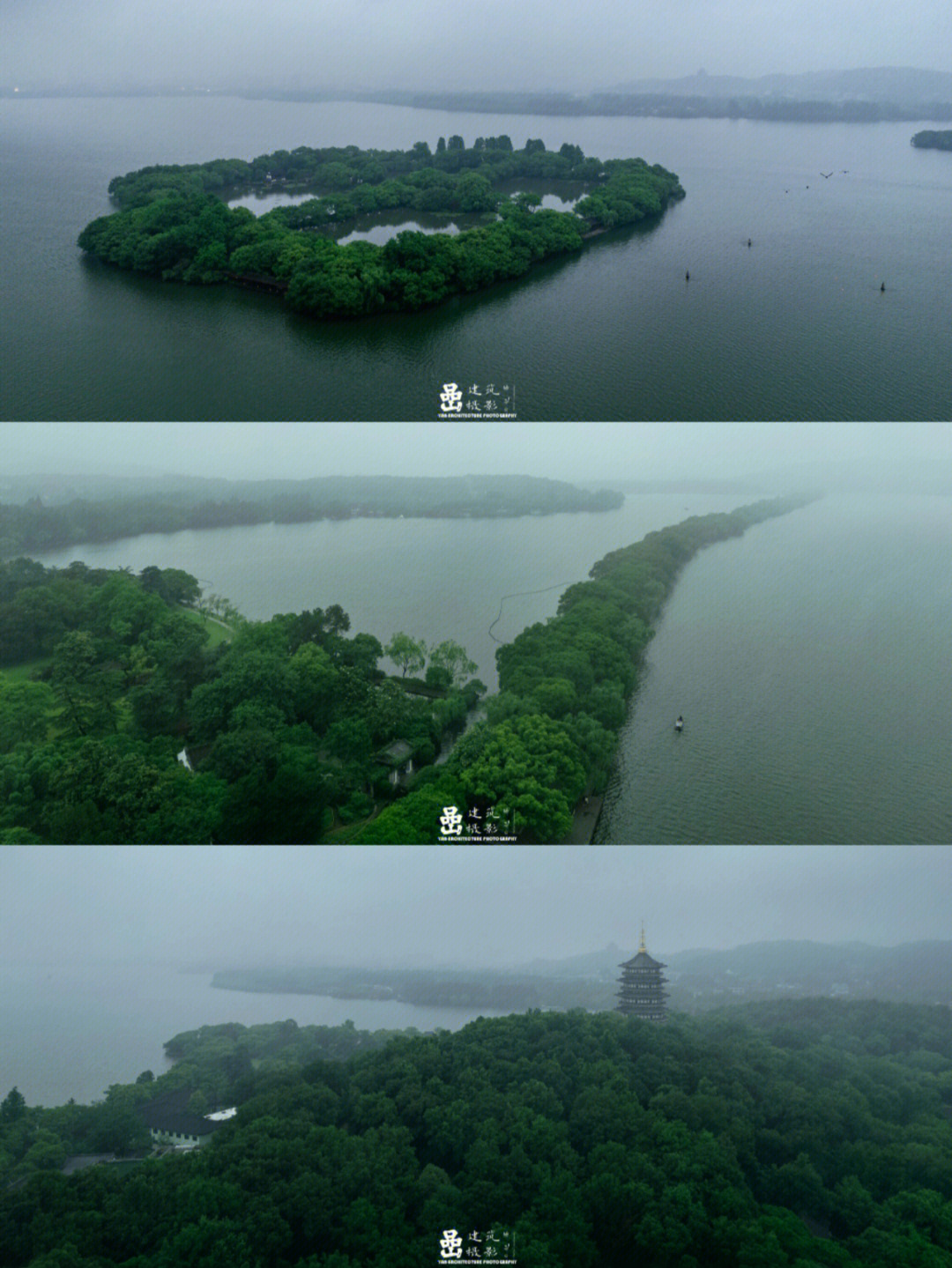 专门挑阴雨天气去了西湖苏堤,阴雨天西湖太有意境了,人还少!