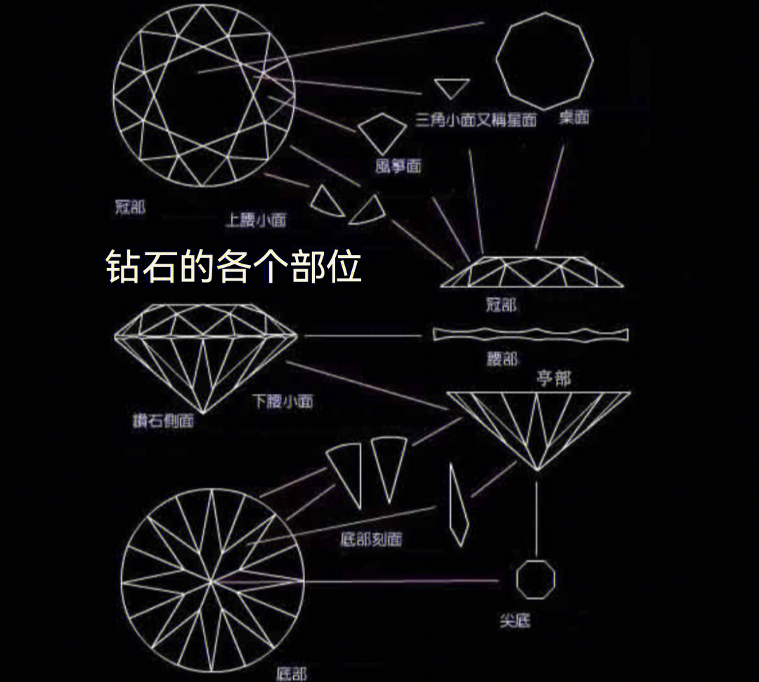 钻分为哪些部分钻石的各个部位有什么作用