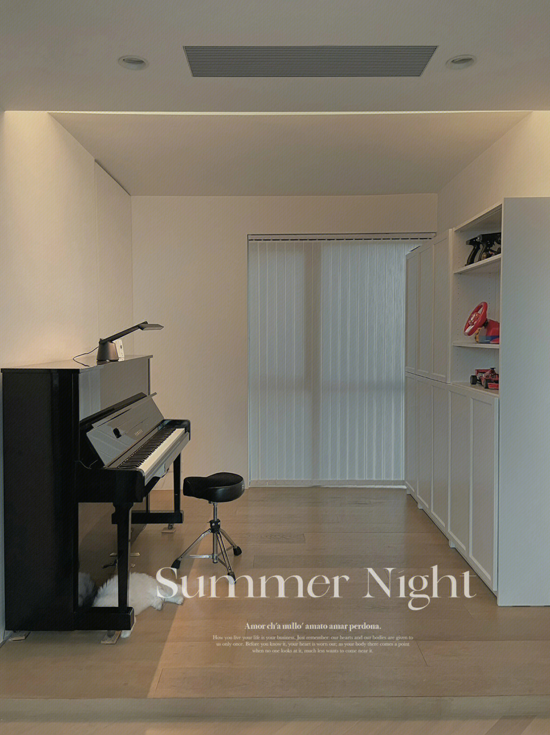 夏夜晚风,微光,钢琴曲和你