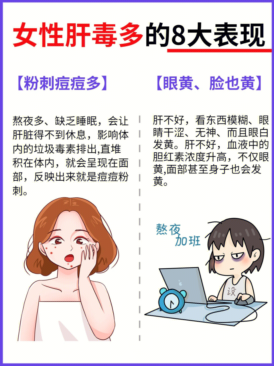 女性肝毒多的表现口臭放屁多痘痘失眠