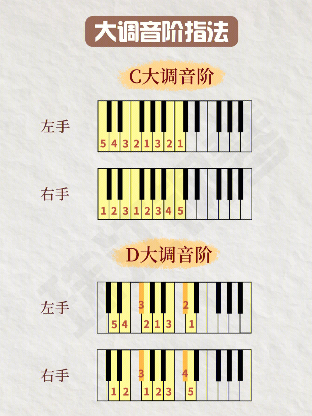 钢琴d调指法图示图片