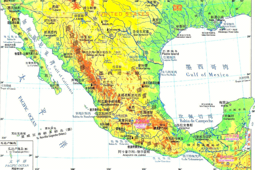 墨西哥人口分布图图片