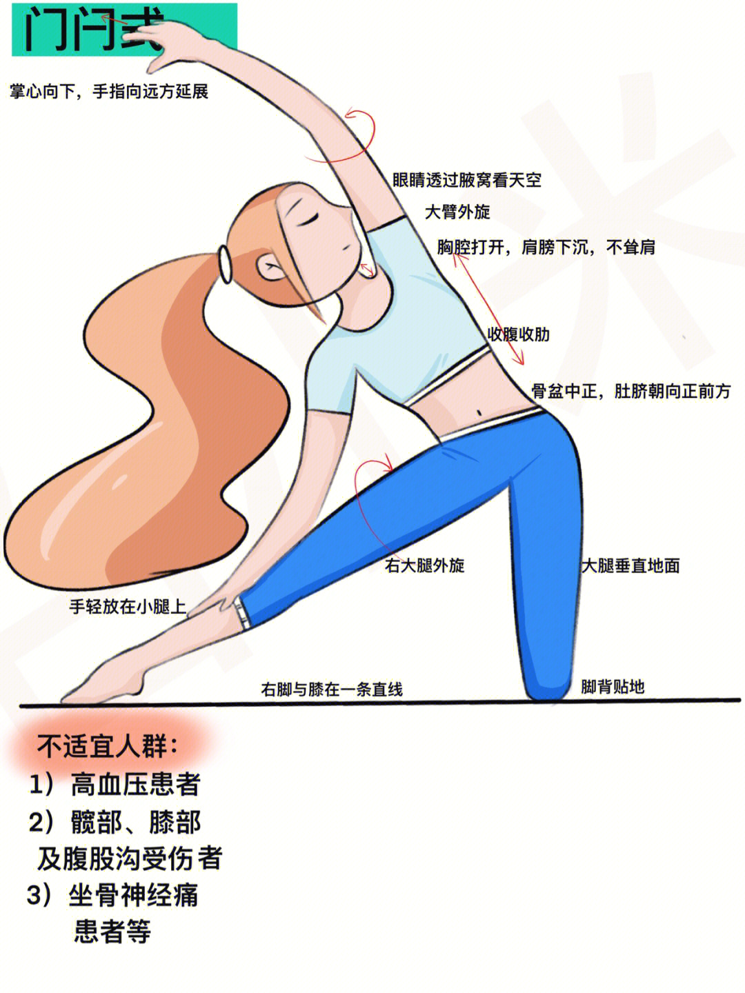 瑜伽体式门闩式变体图片