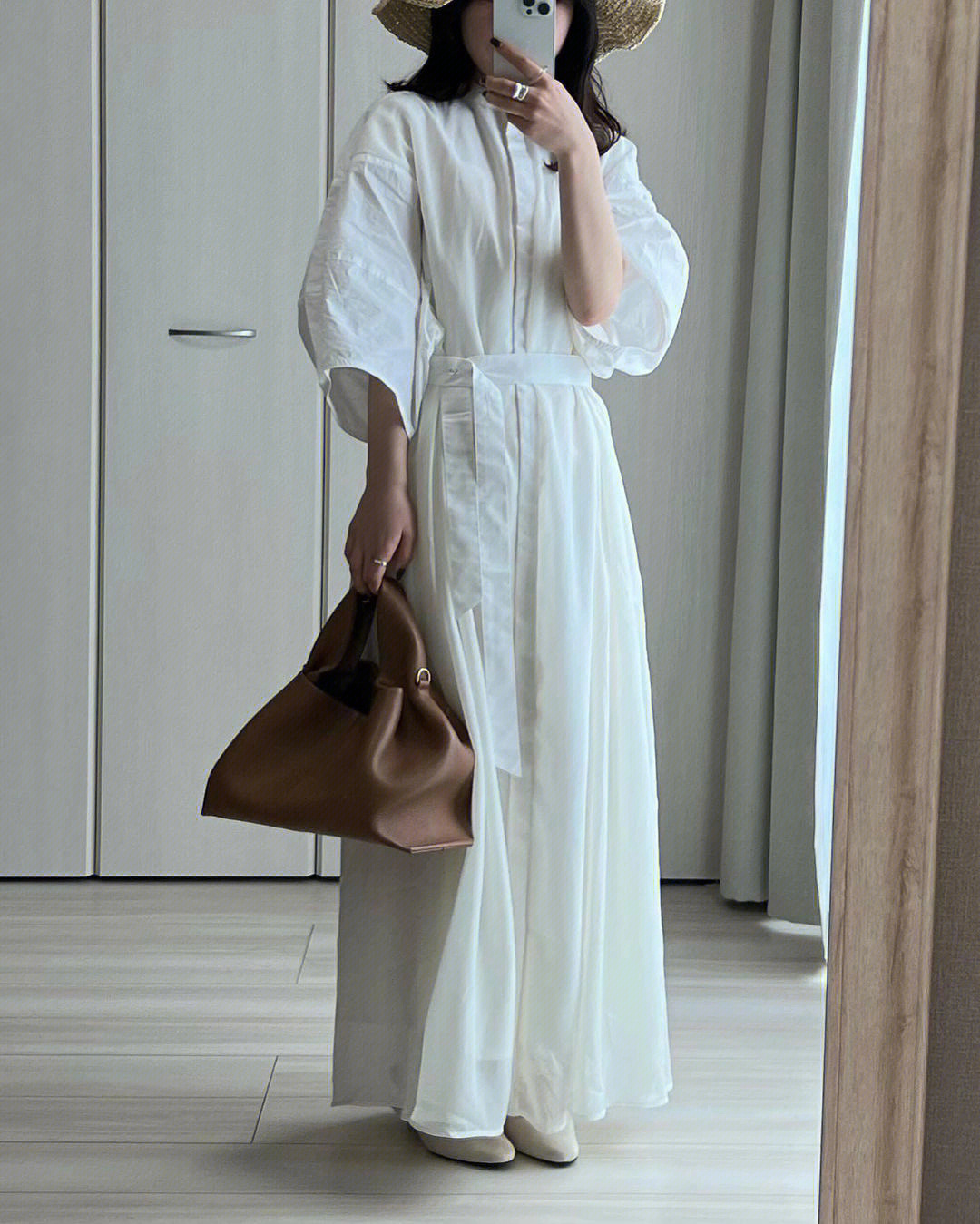 日系白色连衣裙穿搭分享79