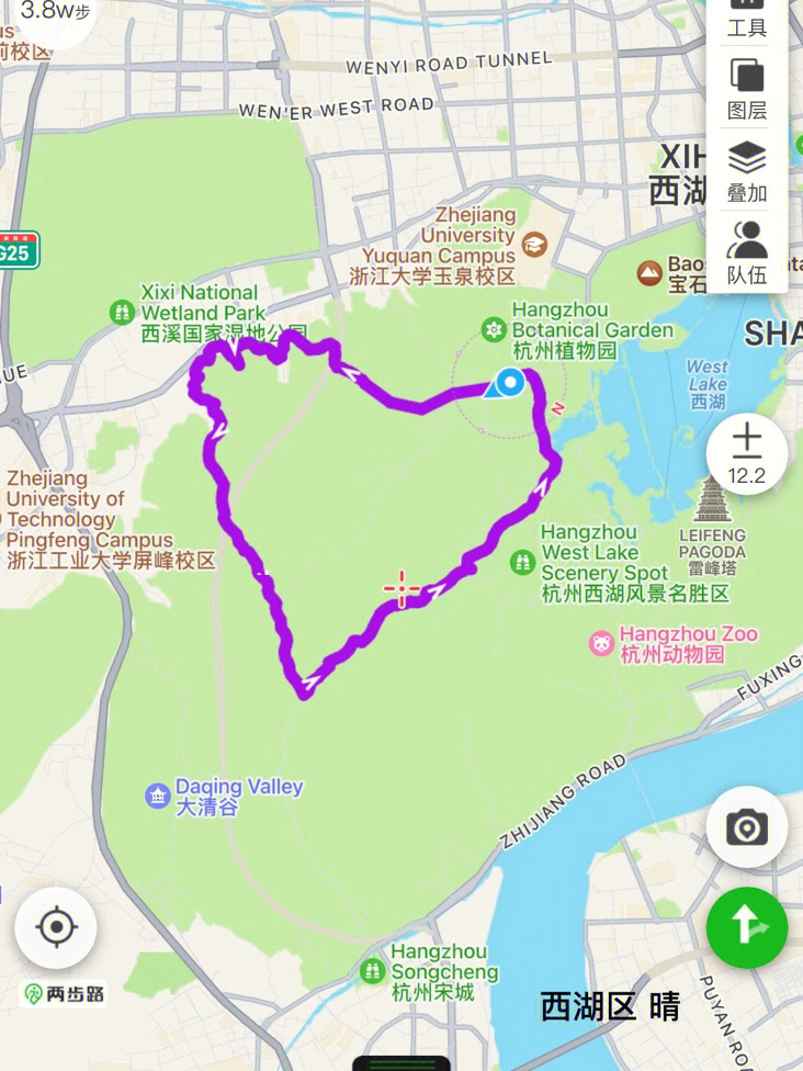 杭州半山公园徒步路线图片