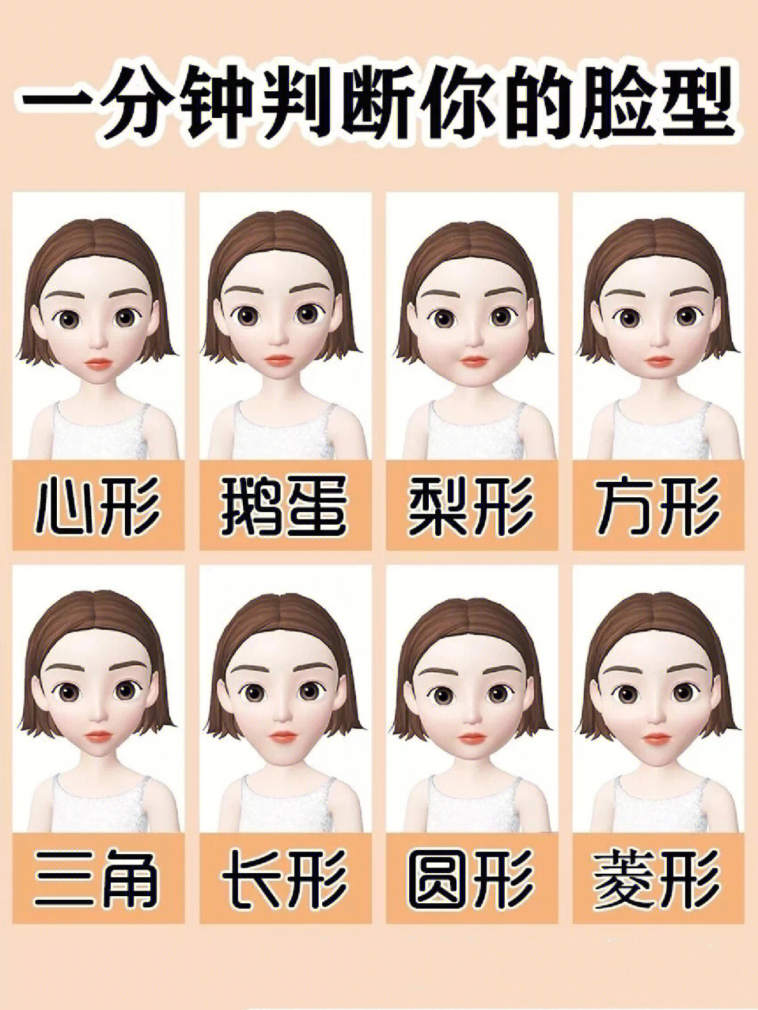 短发脸型测试图片