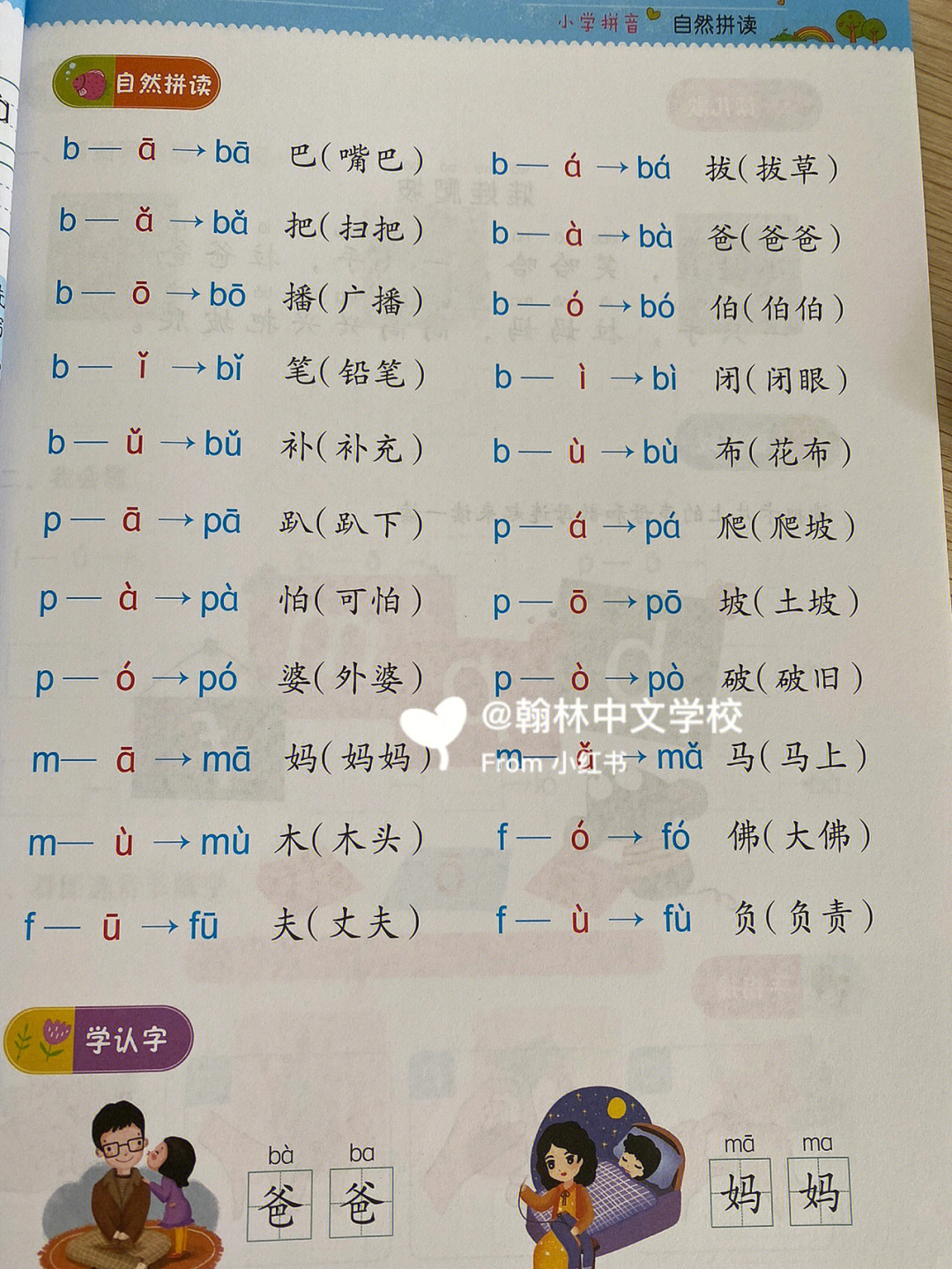 tokyo翰林中文学校 自然拼读分享对于刚入门学习拼音的孩子来说,这本