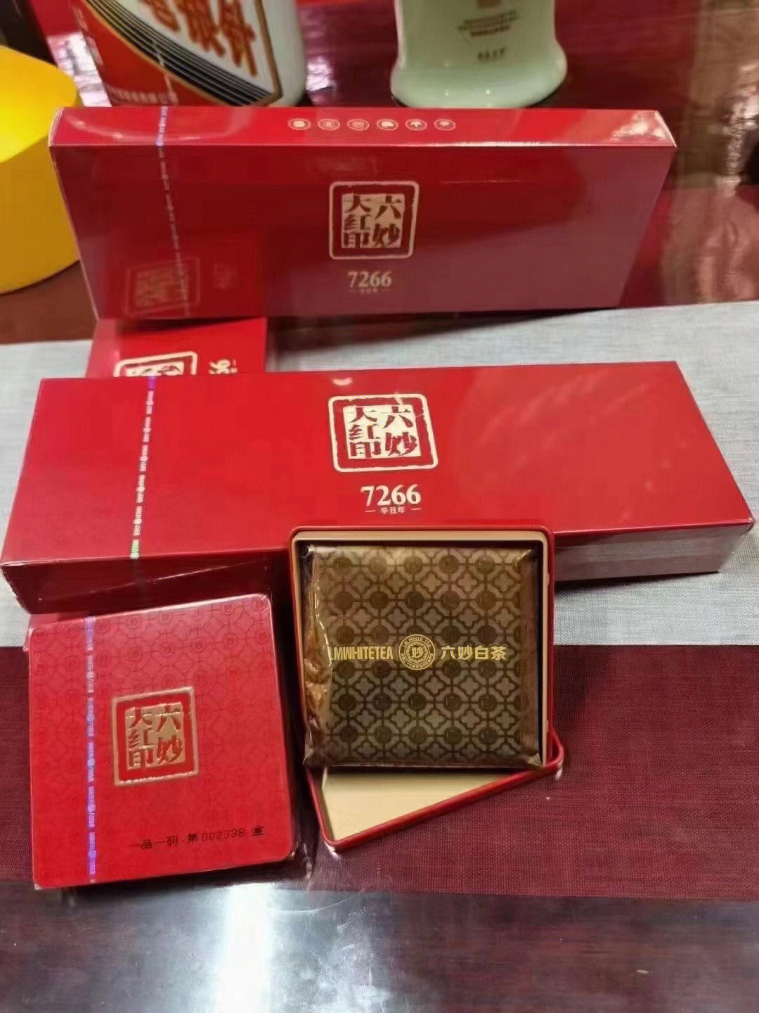 六妙大红印中国好白茶7266红印品鉴装