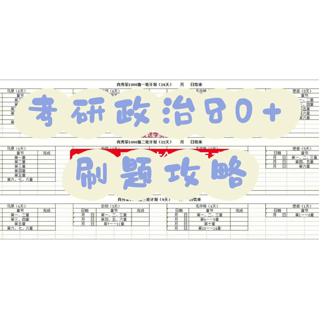 【关于考研政治的复习规划/复习方法】三刷政治的计划0198工具书