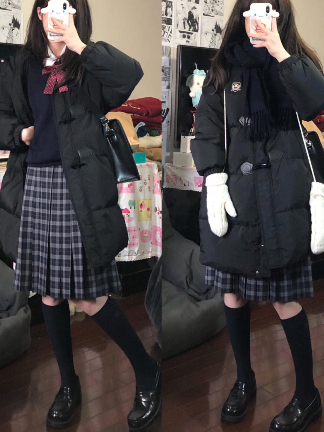 在寒冷的冬天依旧穿着喜欢的jk制服