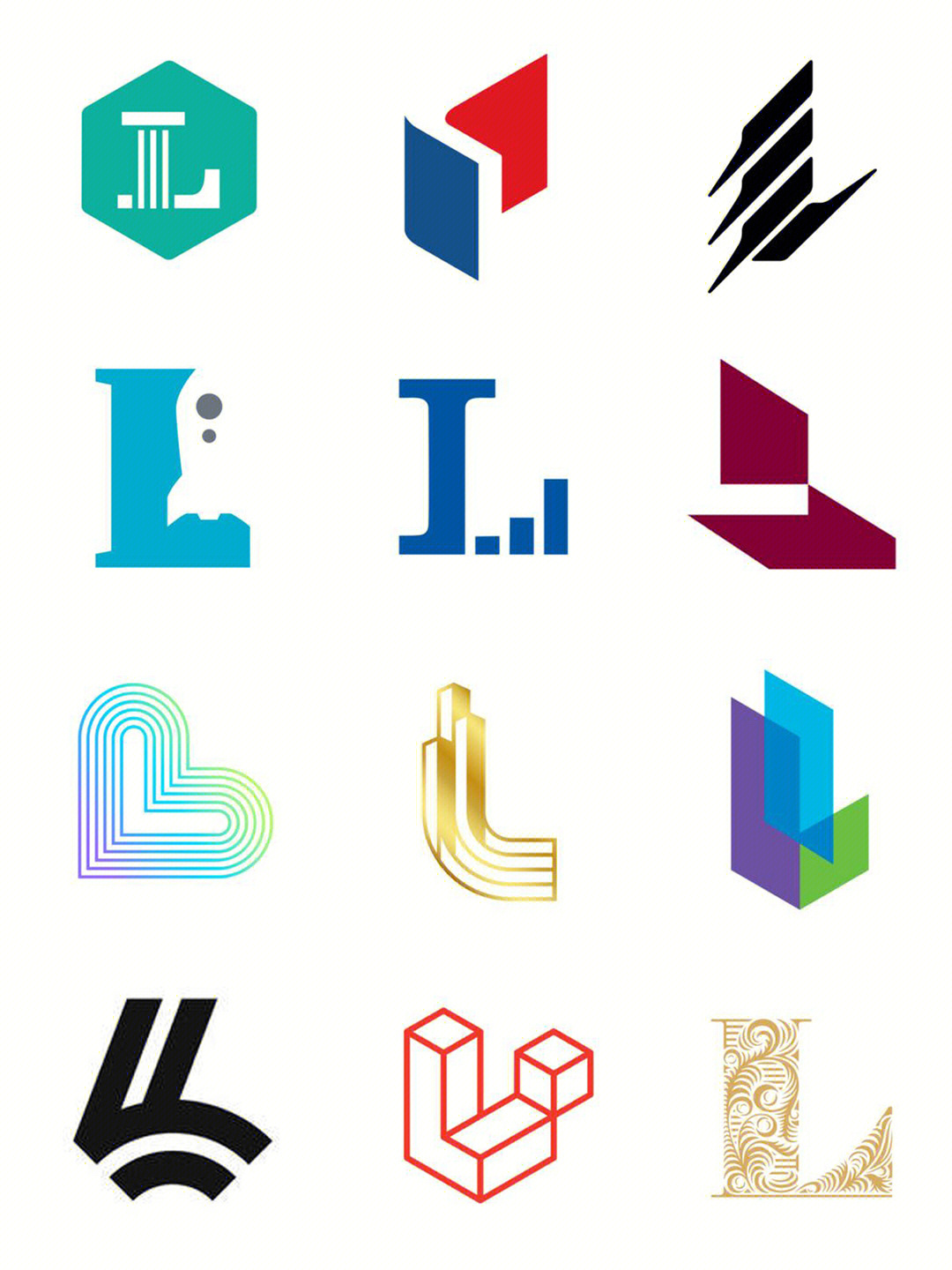 L字母创意logo设计图片
