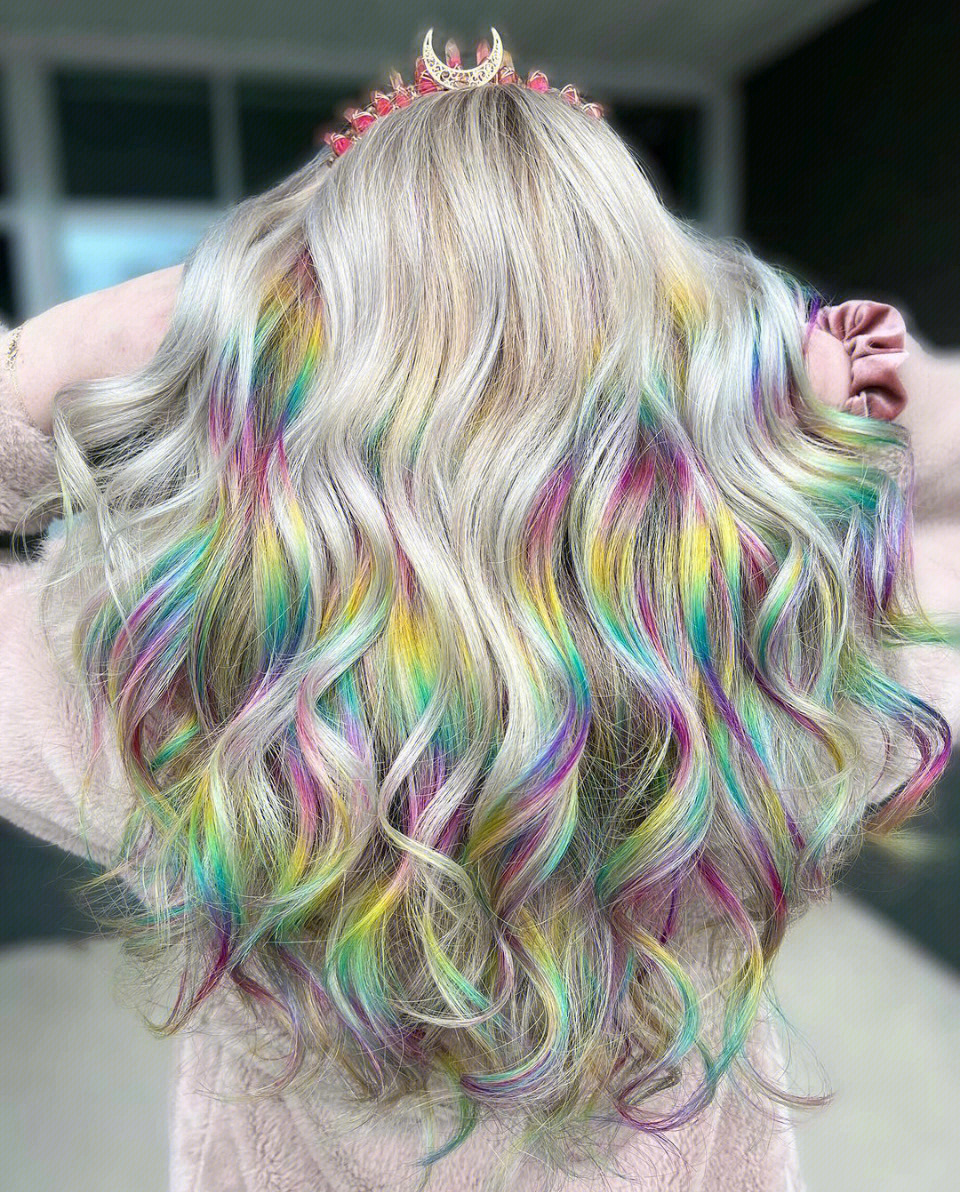 发色欣赏78艺术家alyssa wiener设计的彩虹发色96不同的颜色和