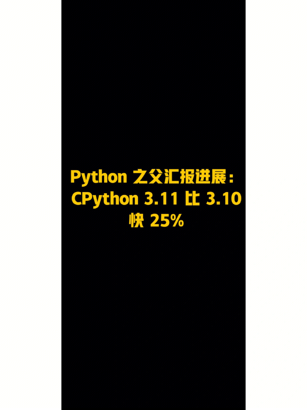 python之父汇报进展311比310快