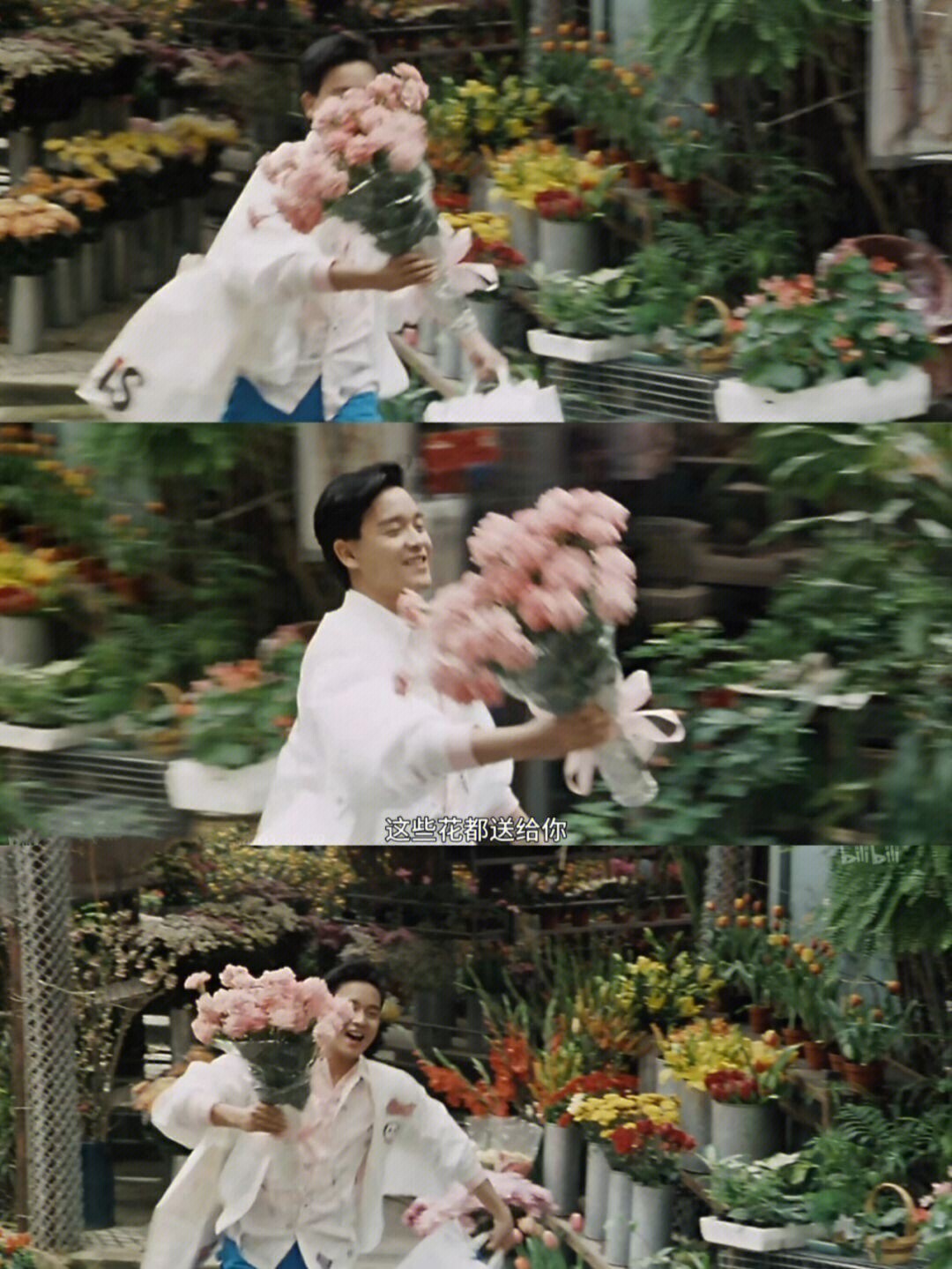 张国荣奔跑送花的图片图片