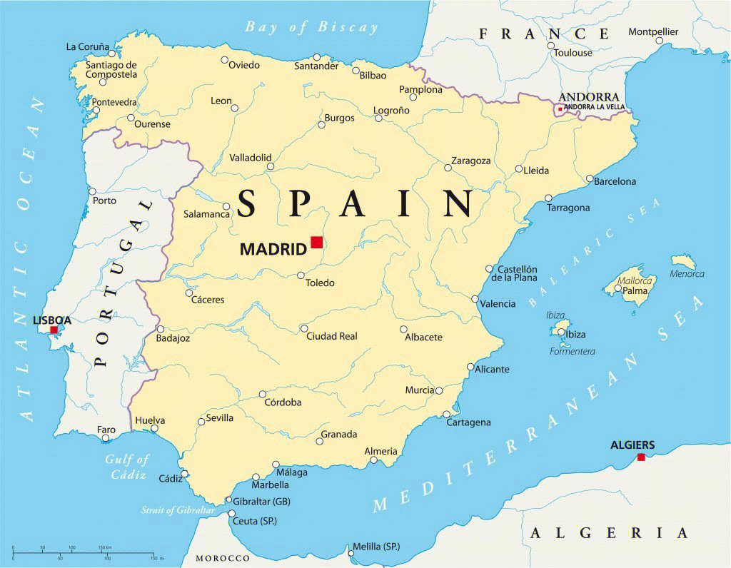 西班牙帝国地图图片